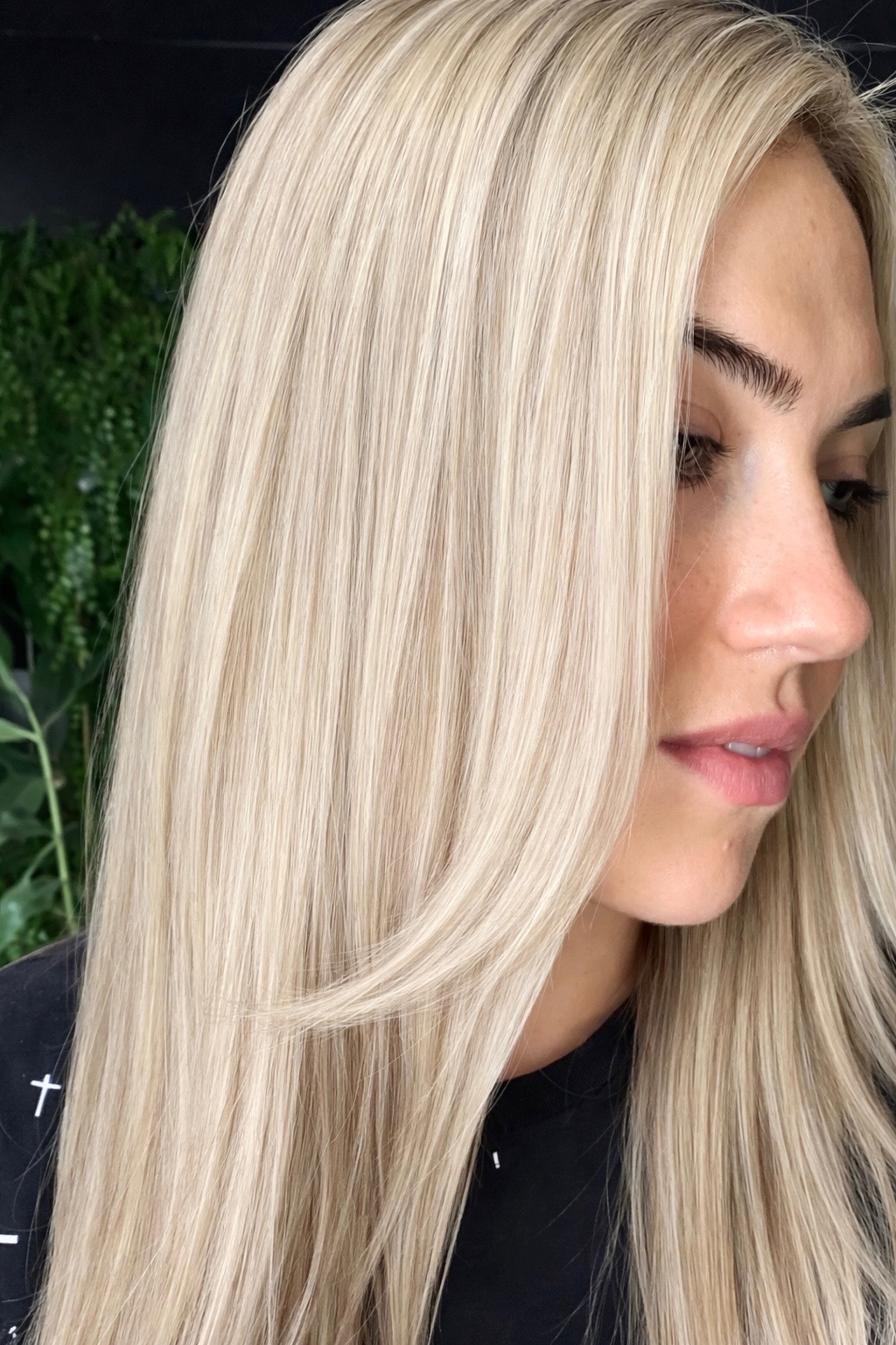 Platinum blonde hair color transformation in Fort Lauderdale